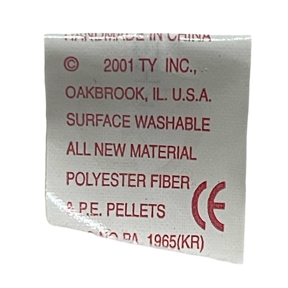 MR. 2001 Ty Beanie Babies White Bear Groom with Bow Tie - Picture 4 of 4